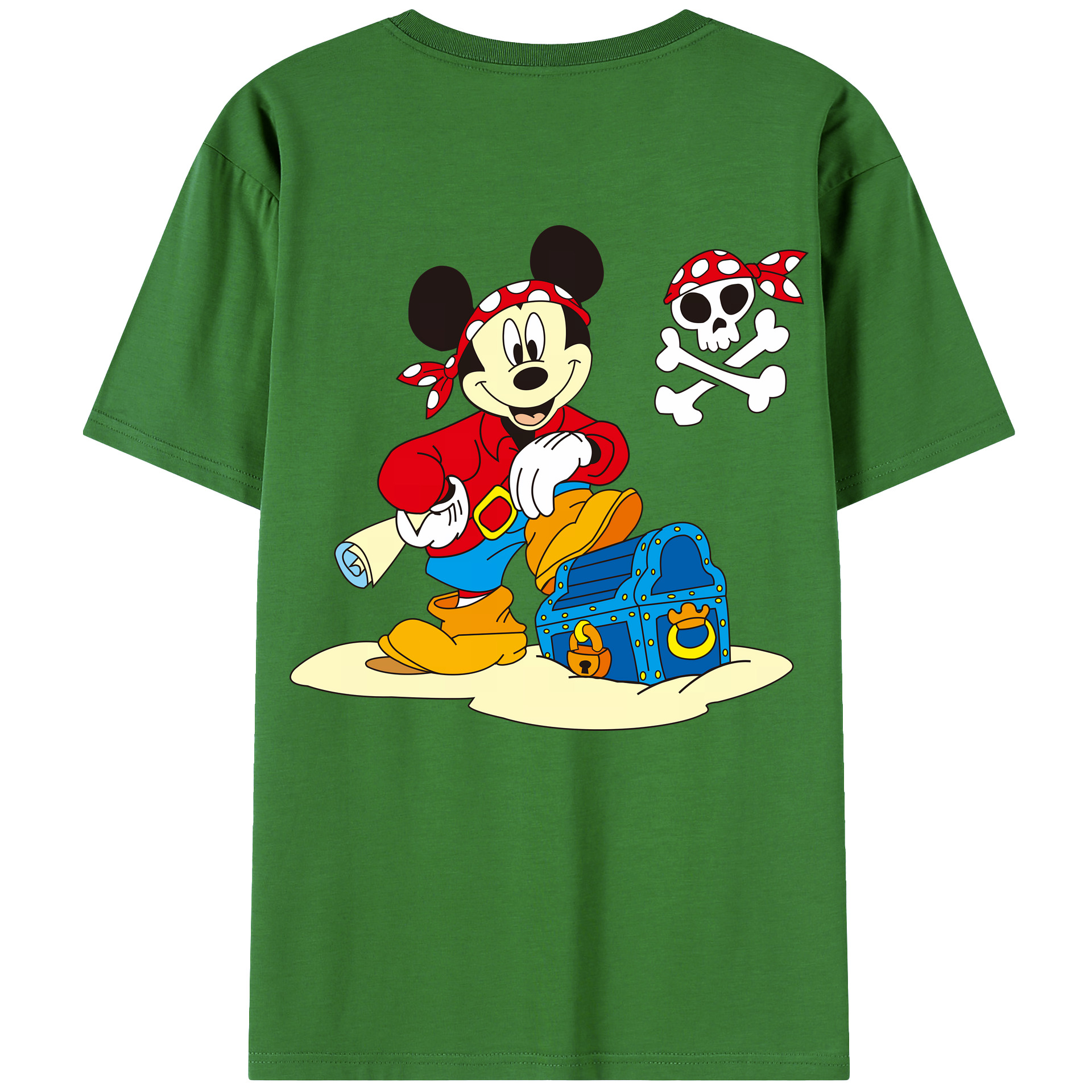 ミッキーマウス Mickey Mouse レディース半袖Tシャツ(バックプリント)